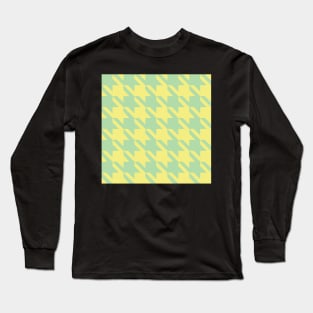 Orchard Houndstooth - Green and Yellow Long Sleeve T-Shirt